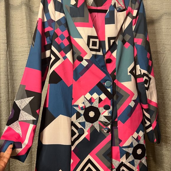 Multi colored Suit Dress w/ Fanny Pack - Picture 2 of 6